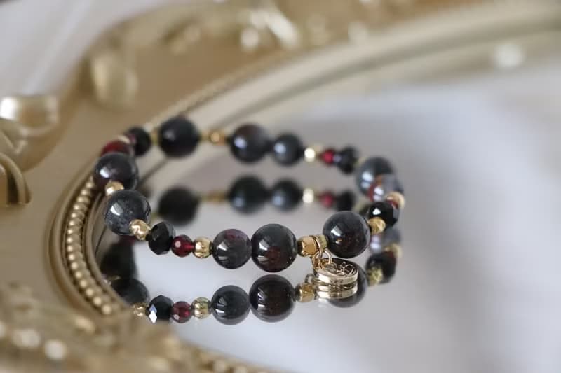 積極突破手鍊原礦設計 / 爵醒 - 黑極光 - 黑尖晶 - 石榴石