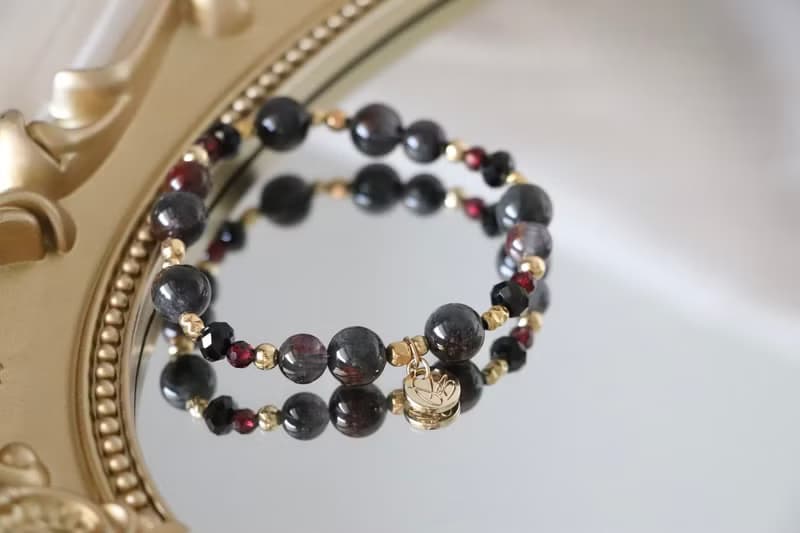 積極突破手鍊原礦設計 / 爵醒 - 黑極光 - 黑尖晶 - 石榴石