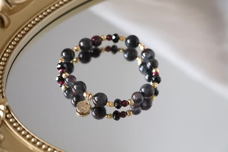 積極突破手鍊原礦設計 / 爵醒 - 黑極光 - 黑尖晶 - 石榴石