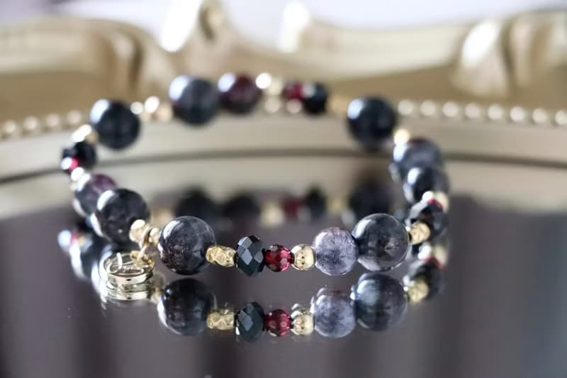 積極突破手鍊原礦設計 / 爵醒 - 黑極光 - 黑尖晶 - 石榴石