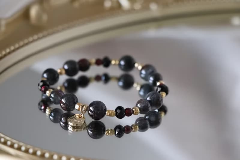 積極突破手鍊原礦設計 / 爵醒 - 黑極光 - 黑尖晶 - 石榴石