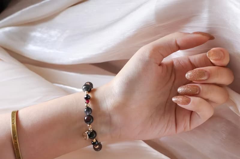 積極突破手鍊原礦設計 / 爵醒 - 黑極光 - 黑尖晶 - 石榴石