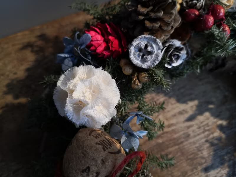 乾燥雪松聖誕花圈 森林系 花圈聖誕花圈 聖誕禮物 聖誕裝飾 交換