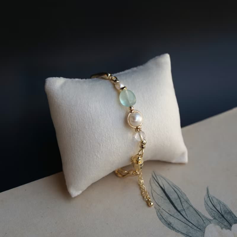 【簡心】天然石 手鐲 手鍊 | 螢石 珍珠 白水晶