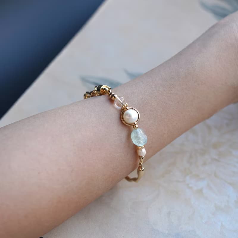【簡心】天然石 手鐲 手鍊 | 螢石 珍珠 白水晶