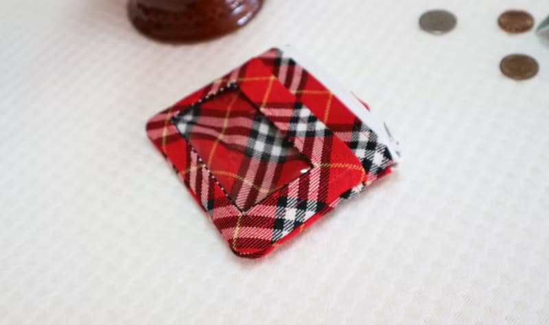 紅格紋 悠遊卡證件零錢包 證件套 小錢包 名片夾 識別證