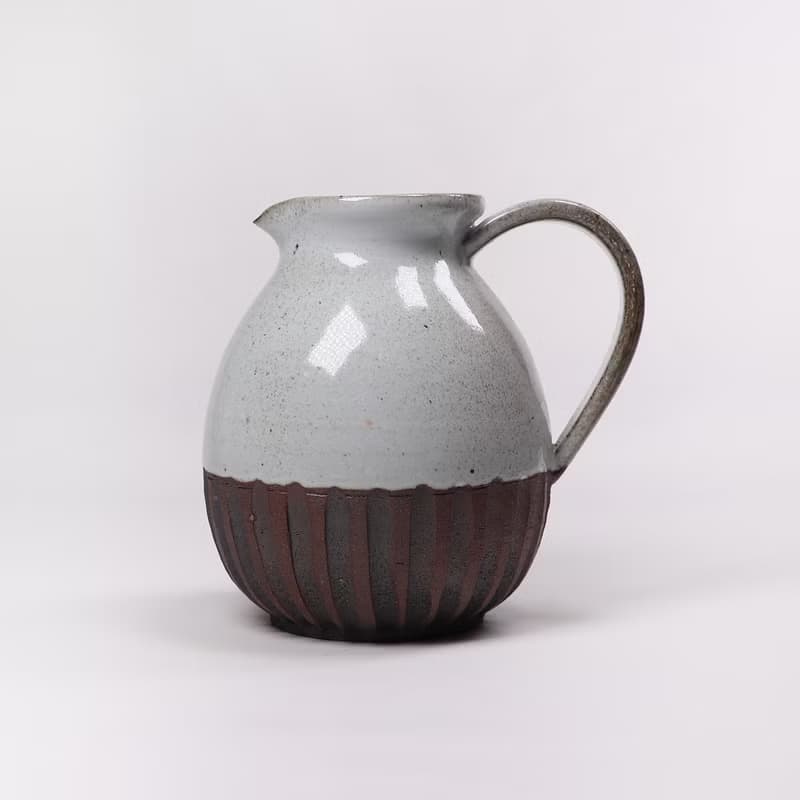 明芽窯 l 柴燒白萩釉刻紋茶海 H2