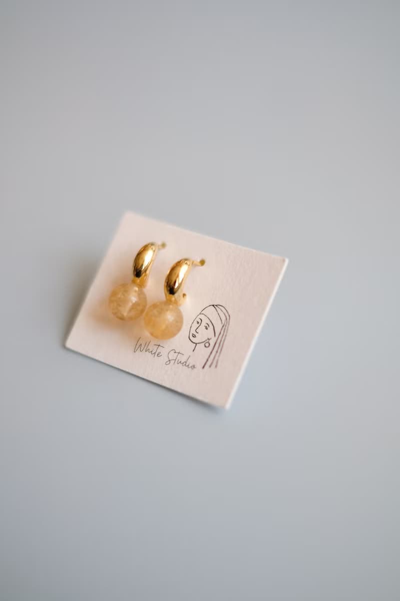 【財富滿滿】招財黃水晶 天然水晶 全925純銀耳環