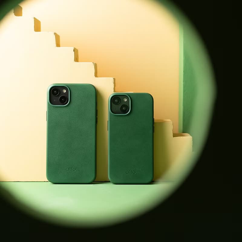 經典防摔皮革手機殼 iPhone 14系列 - 森林綠
