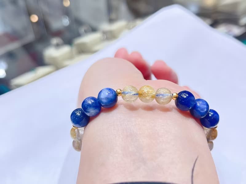 寶麗金珠寶-天然拉長石貔貅水晶手鍊