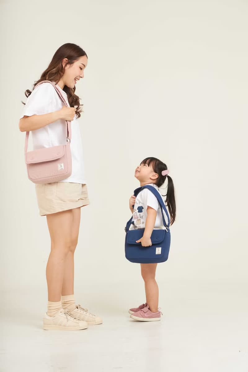 PEBBLE - nylon puffy crossbody bag (pink)