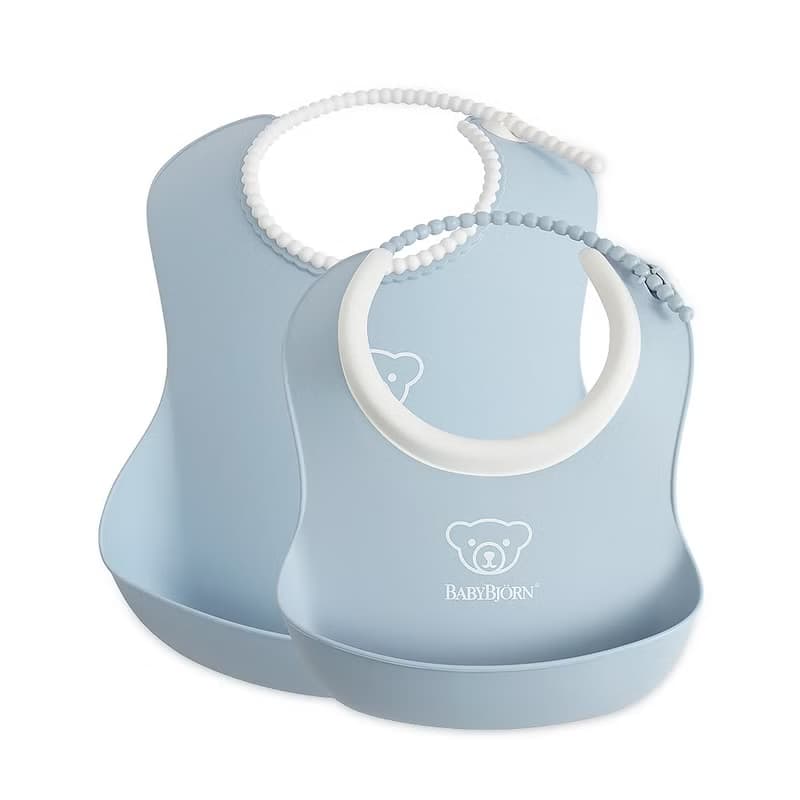 【BabyBjörn】成長軟膠防細屑圍兜2入組-大+小-4色選擇