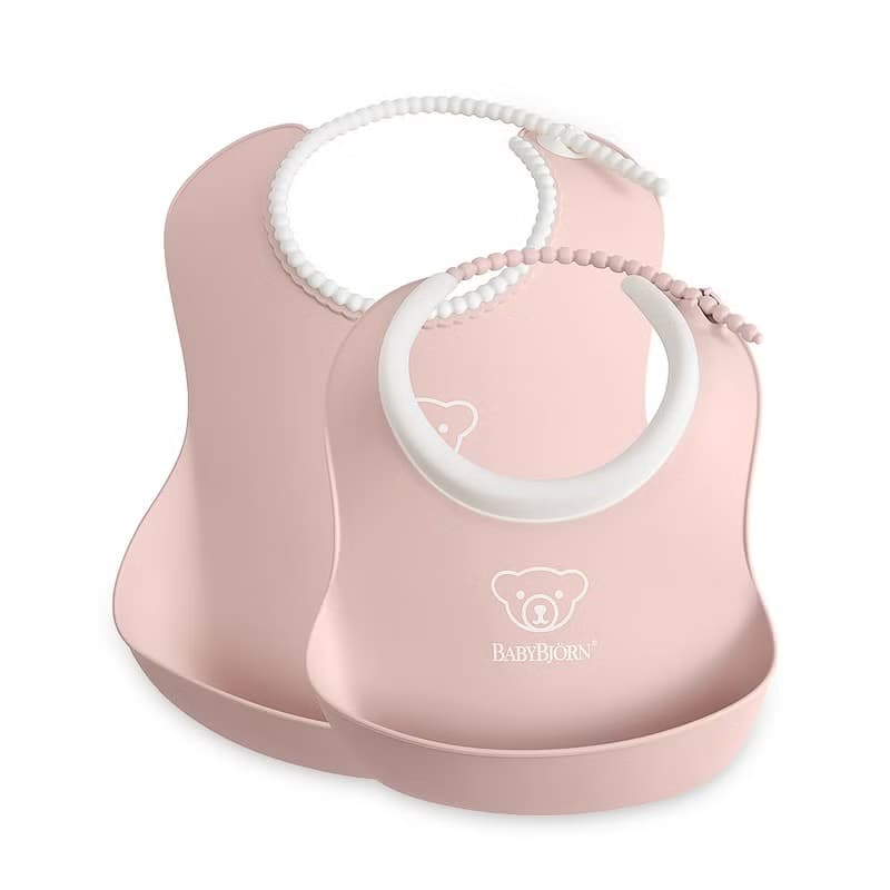 【BabyBjörn】成長軟膠防細屑圍兜2入組-大+小-4色選擇