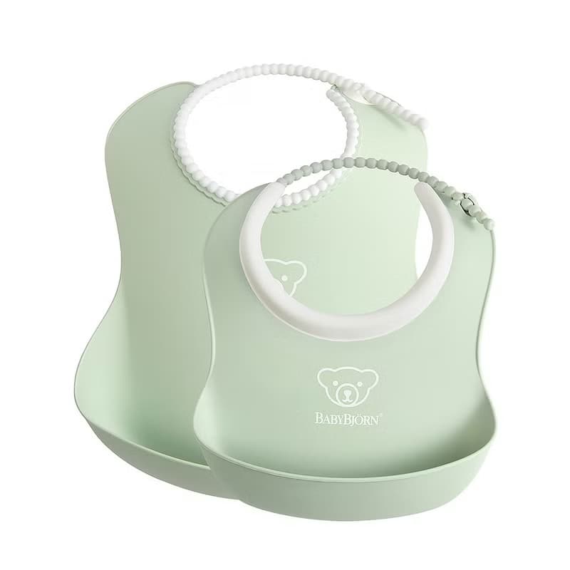 【BabyBjörn】成長軟膠防細屑圍兜2入組-大+小-4色選擇