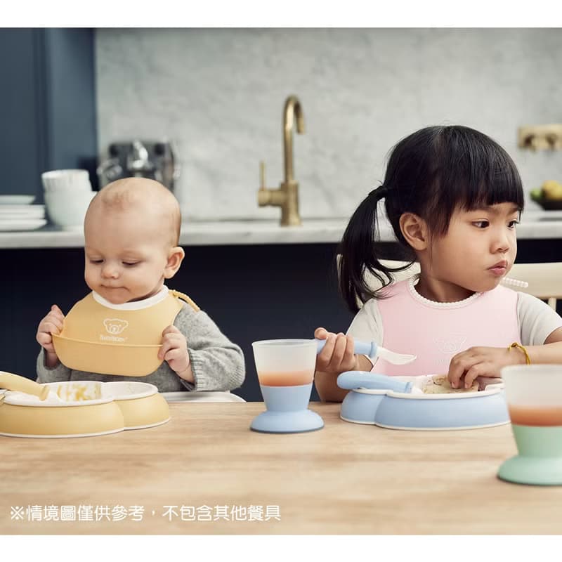 【BabyBjörn】成長軟膠防細屑圍兜2入組-大+小-4色選擇