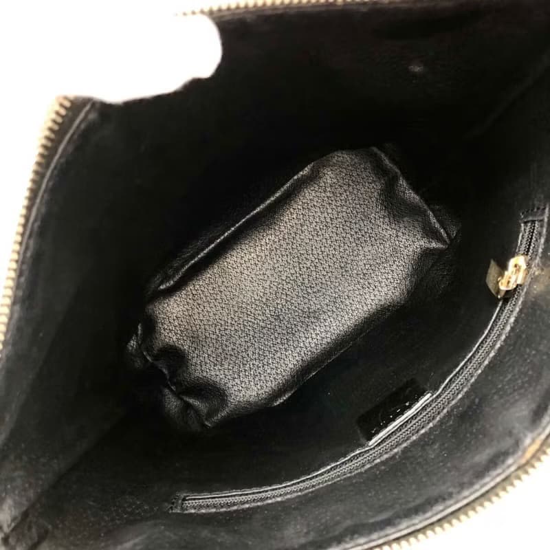 絕版稀有品中古二手Celine黑色老花飯盒皮革單肩側背孭揹小包手袋