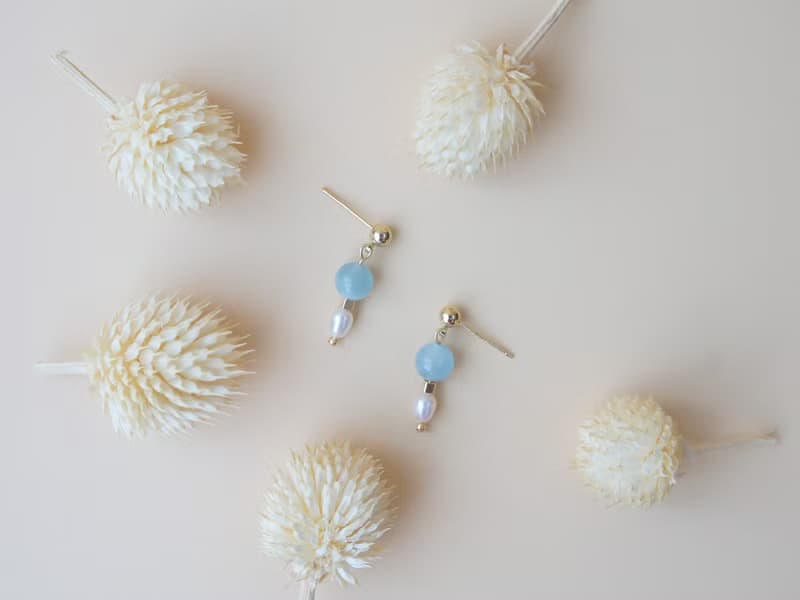 水手 Aquamarine Freshwater Pearl 海藍寶 珍珠 耳環