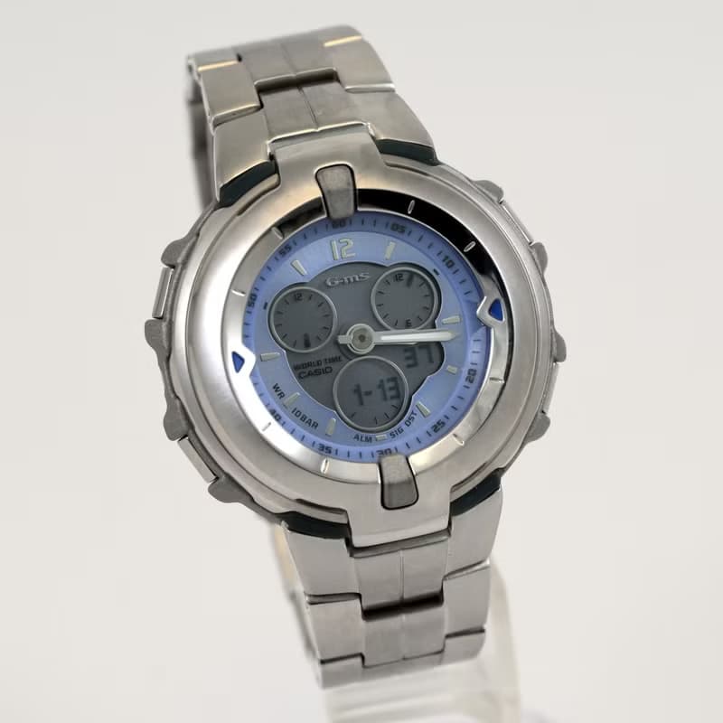 送料無料 CASIO G-MS MSG-1000D 女性用腕時計 クォーツ ブルー Analog/Digital 手錶 古董錶 復古手錶 日本直送