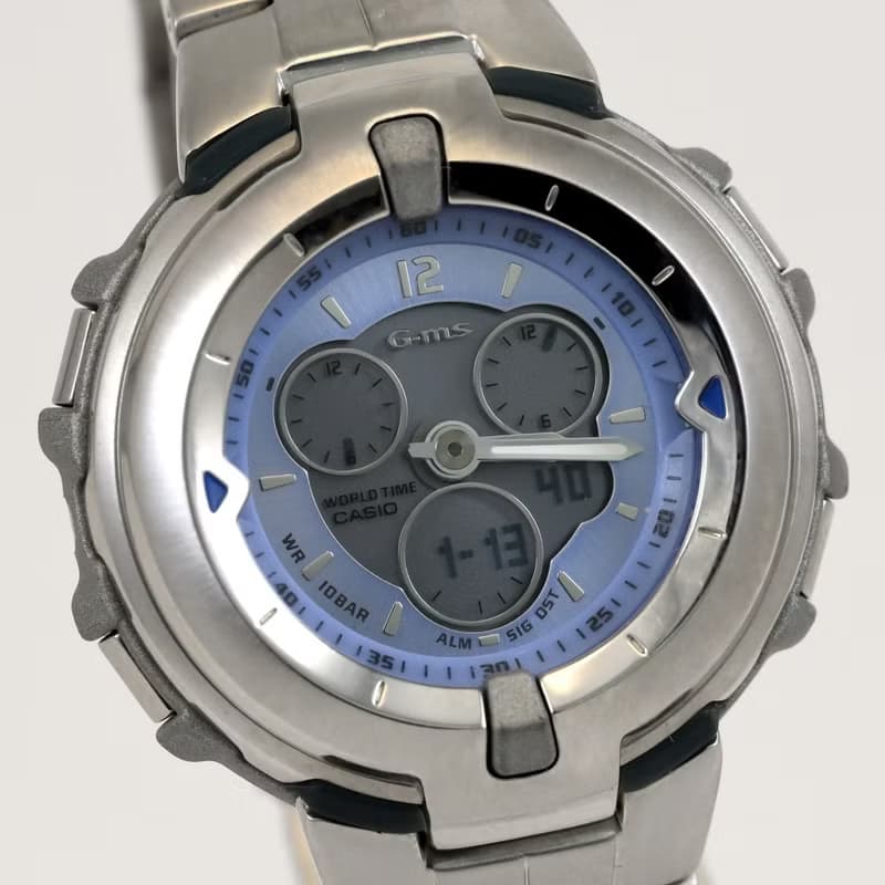 送料無料 CASIO G-MS MSG-1000D 女性用腕時計 クォーツ ブルー Analog/Digital 手錶 古董錶 復古手錶 日本直送