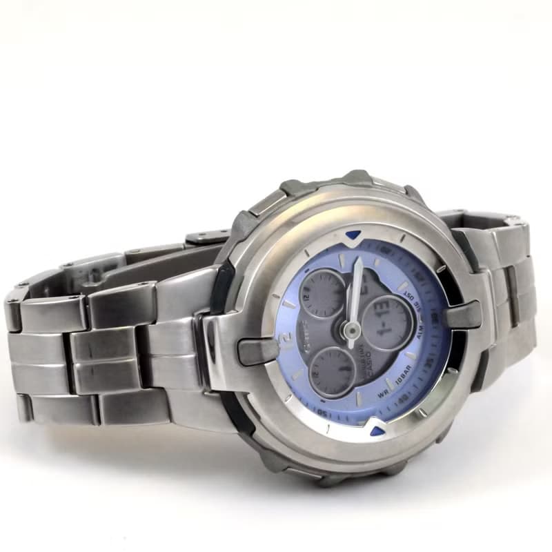 送料無料 CASIO G-MS MSG-1000D 女性用腕時計 クォーツ ブルー Analog/Digital 手錶 古董錶 復古手錶 日本直送