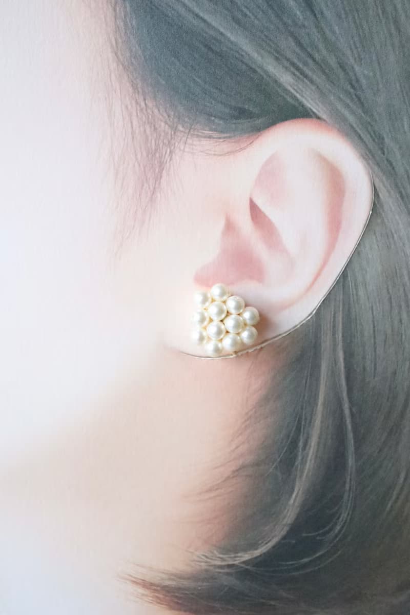 小粒パールのビジューイヤリング〜宝石のカケラ〜