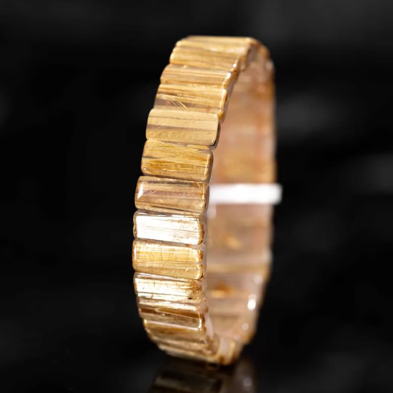 金鈦晶手排 | 頂級招財水晶一物一圖 | 天然水晶手鏈