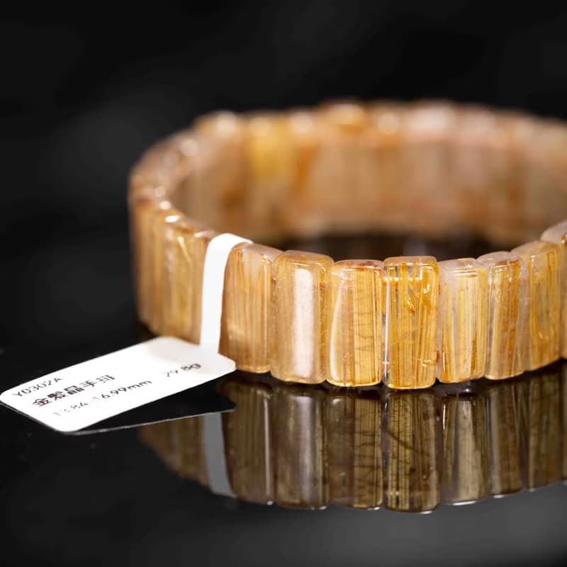 金鈦晶手排 | 頂級招財水晶一物一圖 | 天然水晶手鏈