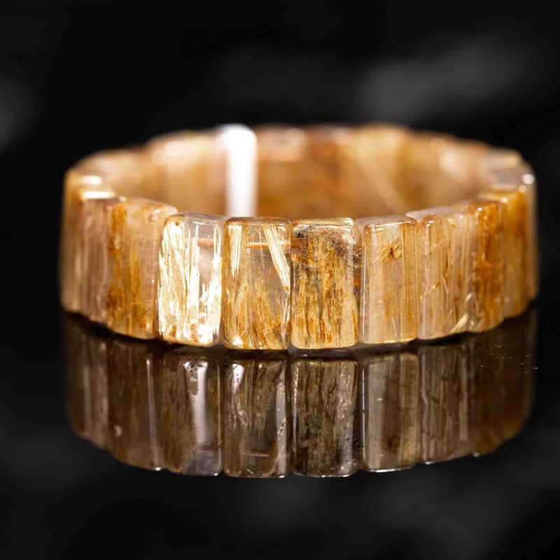 金鈦晶手排 | 頂級招財水晶一物一圖 | 天然水晶手鏈