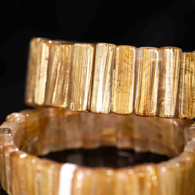 金鈦晶手排 | 頂級招財水晶一物一圖 | 天然水晶手鏈