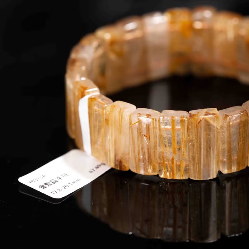 金鈦晶手排 | 頂級招財水晶一物一圖 | 天然水晶手鏈