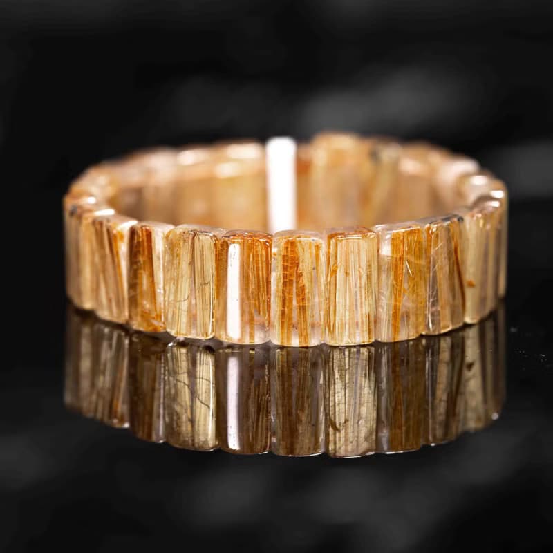 金鈦晶手排 | 頂級招財水晶一物一圖 | 天然水晶手鏈