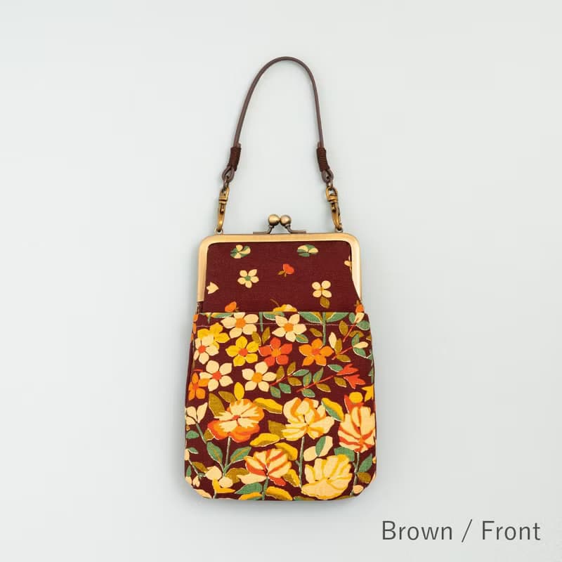 がま口スマホポーチ はなばたけ 【 日本製 】