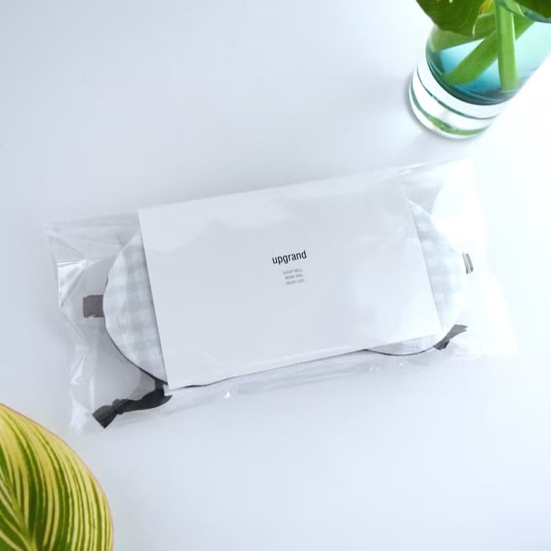 日本眼罩   夏日格紋 |Blue Gray|有附收納袋|免費禮品包裝
