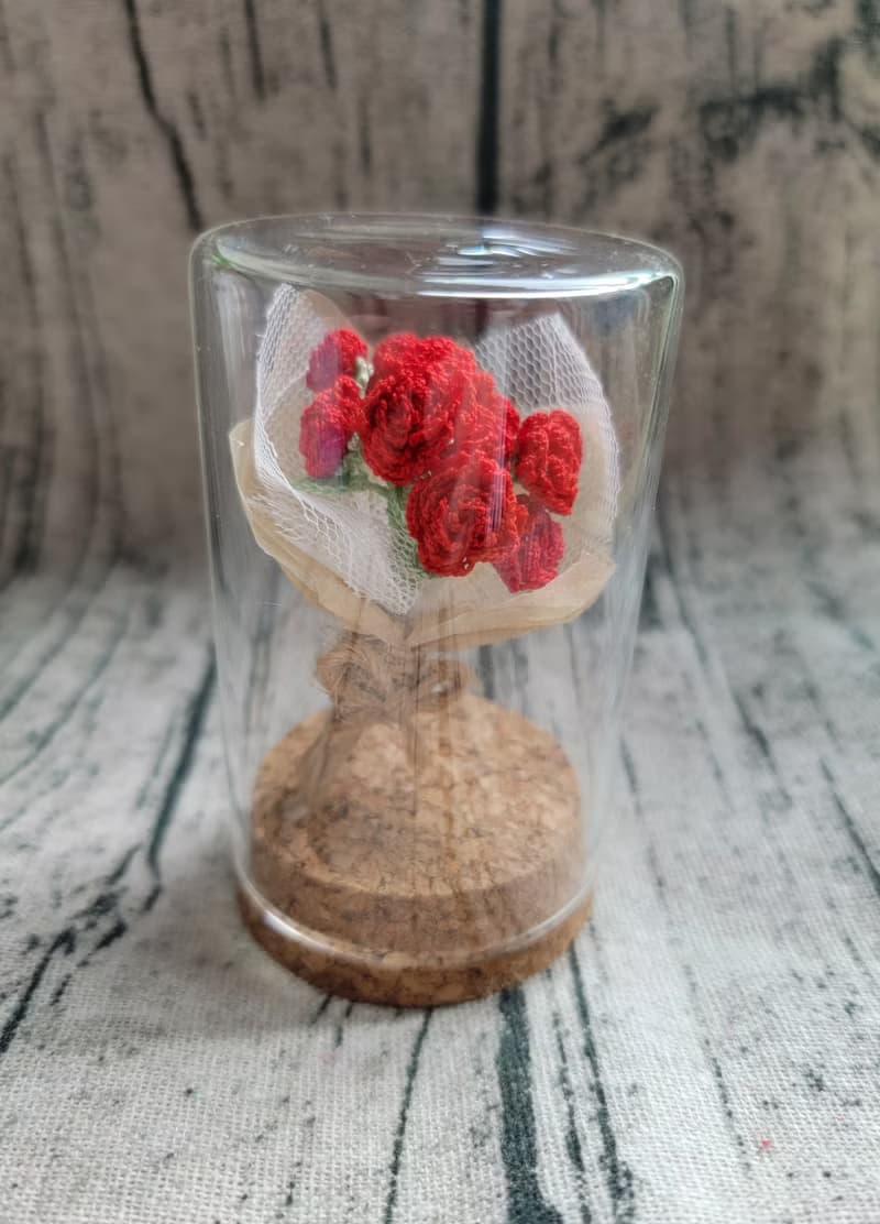 玫瑰花 迷你花束 小花束 / 扣針 胸針 心口針 人手鉤織