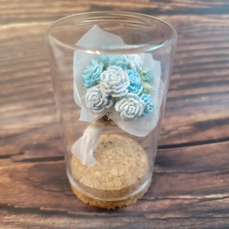 玫瑰花 迷你花束 小花束 / 扣針 胸針 心口針 人手鉤織