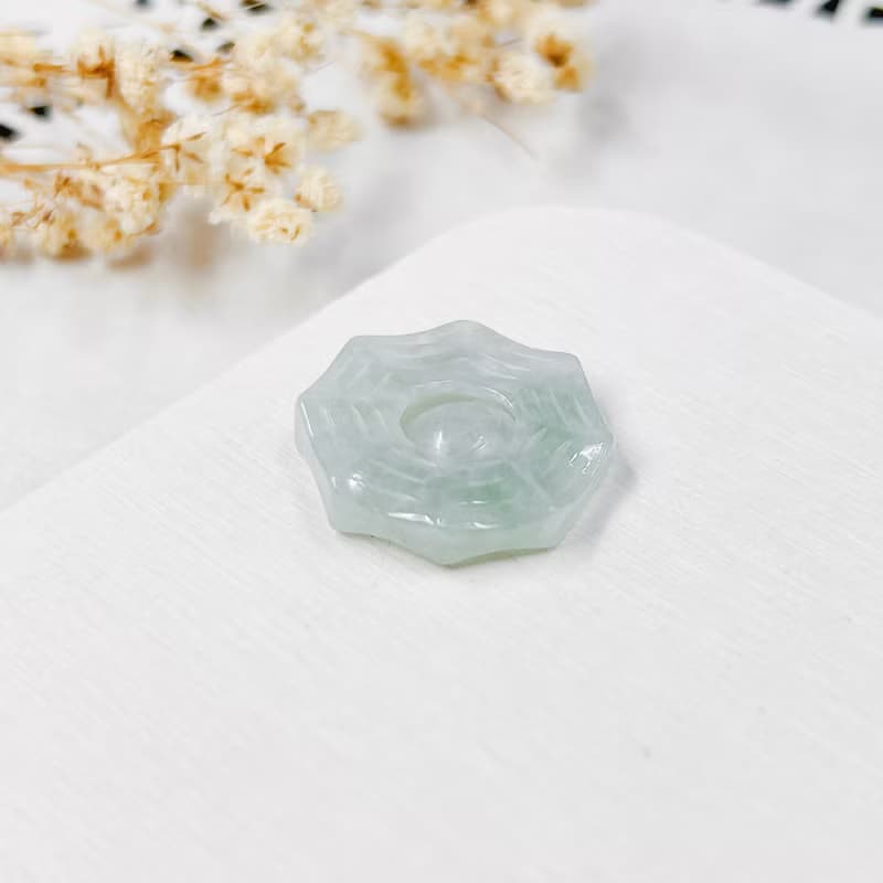 【擋煞‧避邪】飄綠翡翠八卦項鍊 | 天然緬甸玉A貨翡翠 | 送禮