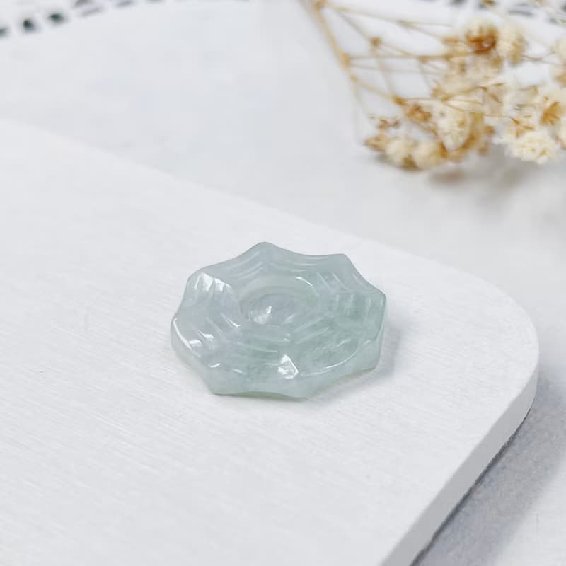【擋煞‧避邪】飄綠翡翠八卦項鍊 | 天然緬甸玉A貨翡翠 | 送禮