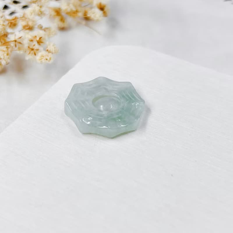 【擋煞‧避邪】飄綠翡翠八卦項鍊 | 天然緬甸玉A貨翡翠 | 送禮