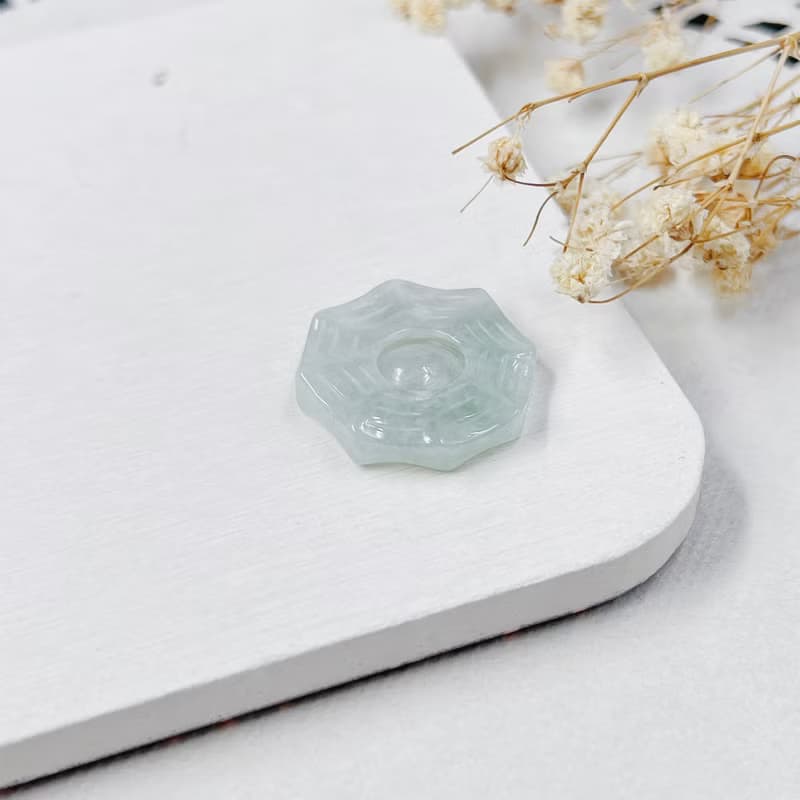 【擋煞‧避邪】飄綠翡翠八卦項鍊 | 天然緬甸玉A貨翡翠 | 送禮