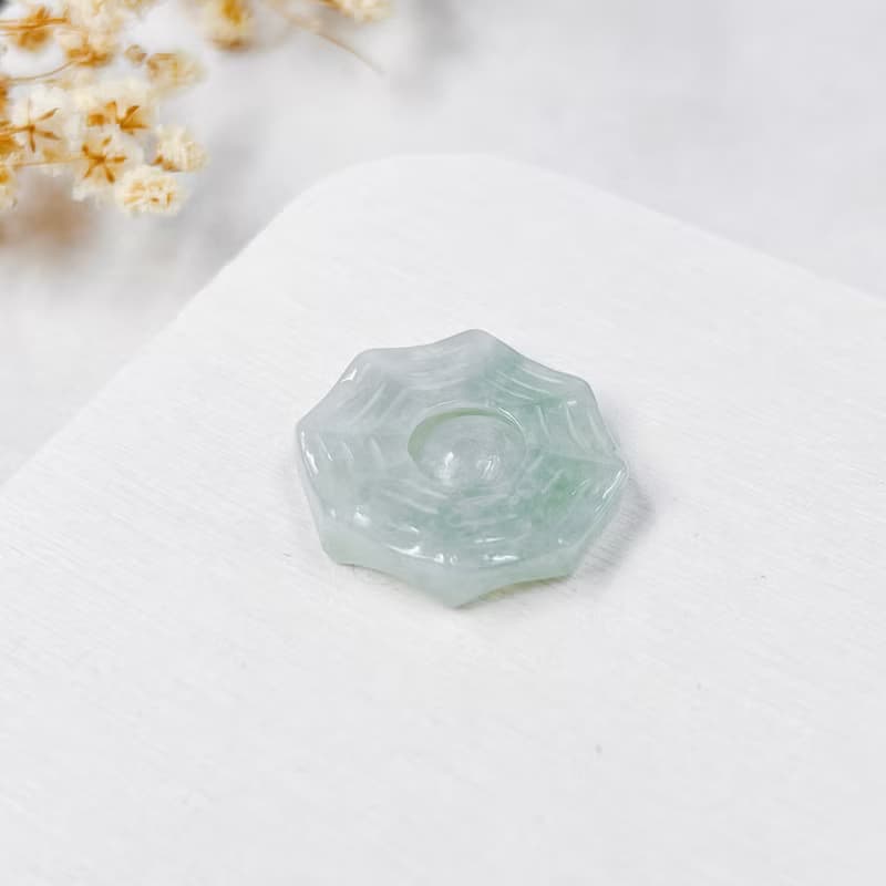 【擋煞‧避邪】飄綠翡翠八卦項鍊 | 天然緬甸玉A貨翡翠 | 送禮