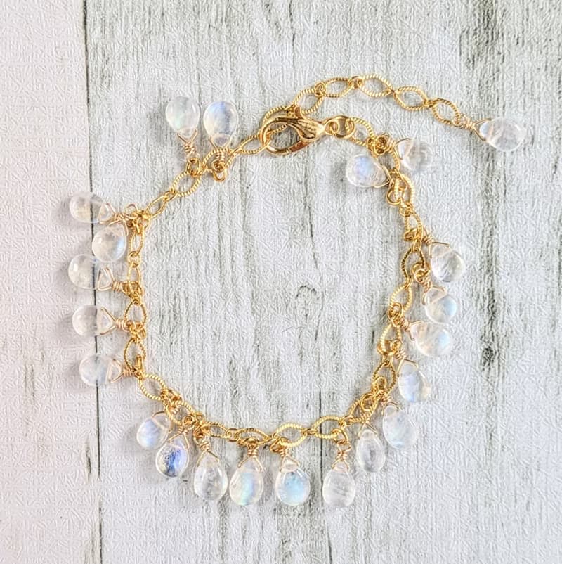 寶石手鍊　彩虹月光石