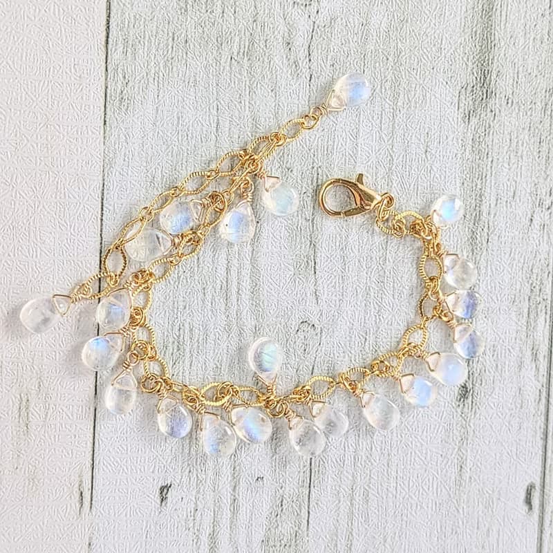 寶石手鍊　彩虹月光石