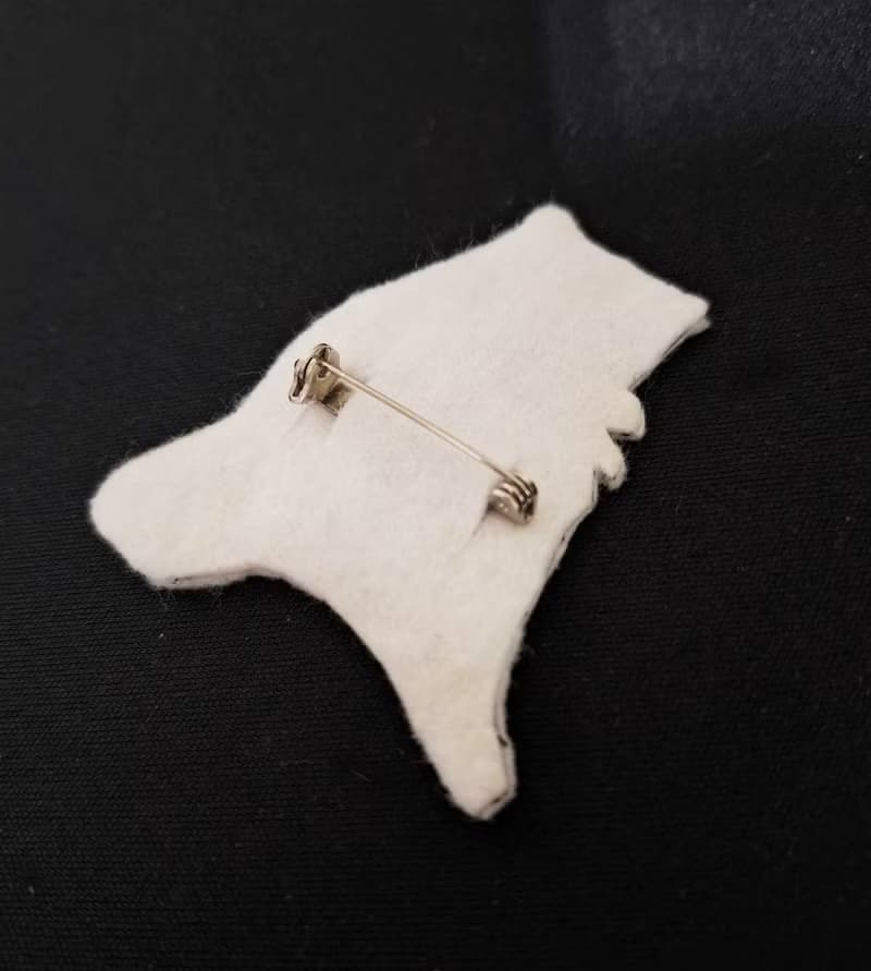 貓 刺繡別針 /刺繡貼(1個) __ 刺繡、聖誕禮物、插畫、免運 cat