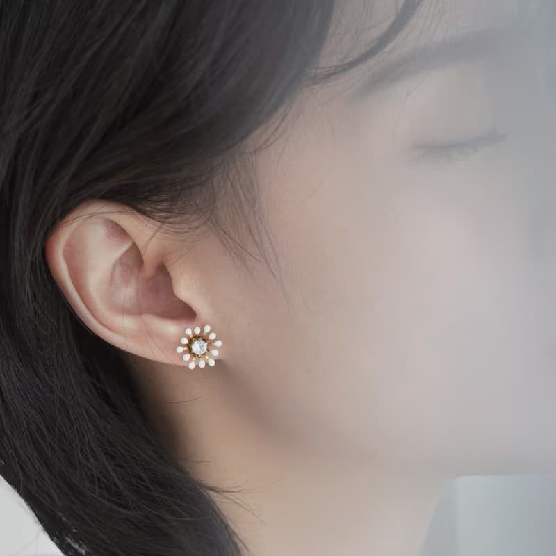 ONCE LITE | 暮光系 - BLOOM * 黃銅耳環