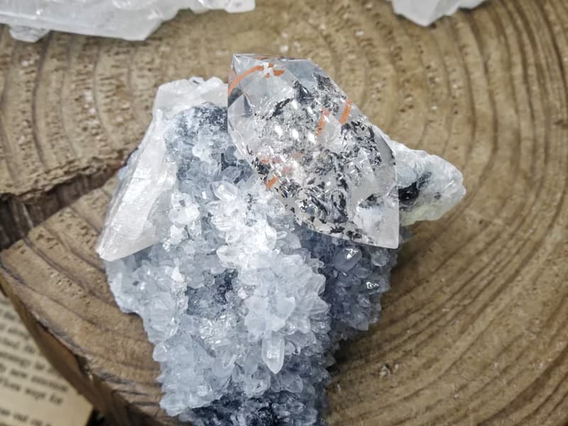 精選優惠|天然雙尖閃靈鑽|打磨閃爍通透|含礦物景觀|可製作飾物