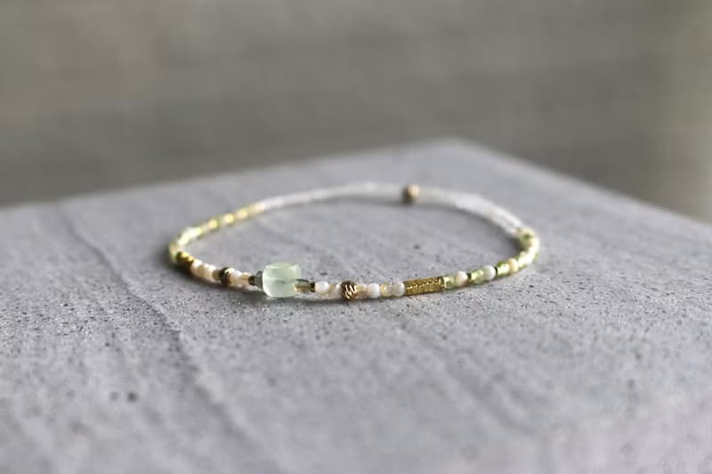 手鍊 葡萄石 岫玉 - 慢慢發芽 -