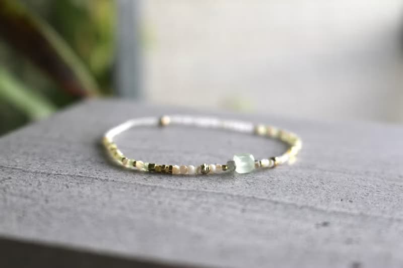 手鍊 葡萄石 岫玉 - 慢慢發芽 -