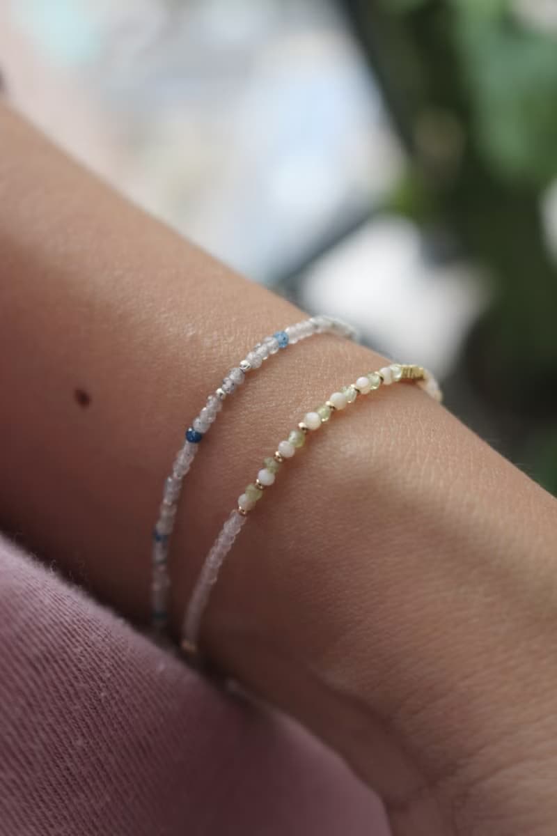 手鍊 葡萄石 岫玉 - 慢慢發芽 -