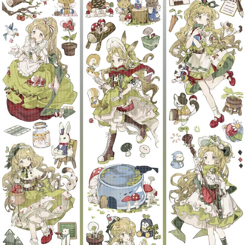 森林來信 春日小魔女 PET 紙膠帶 貝殼光 10米卷