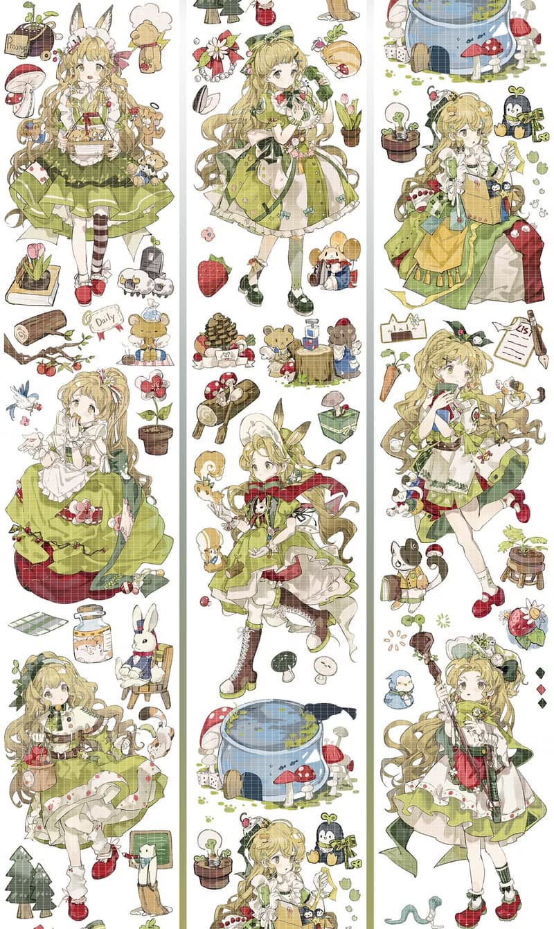 森林來信 春日小魔女 PET 紙膠帶 貝殼光 10米卷